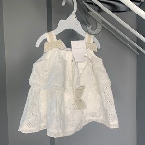 TAHARI 3-6MO Cream , Gold & White